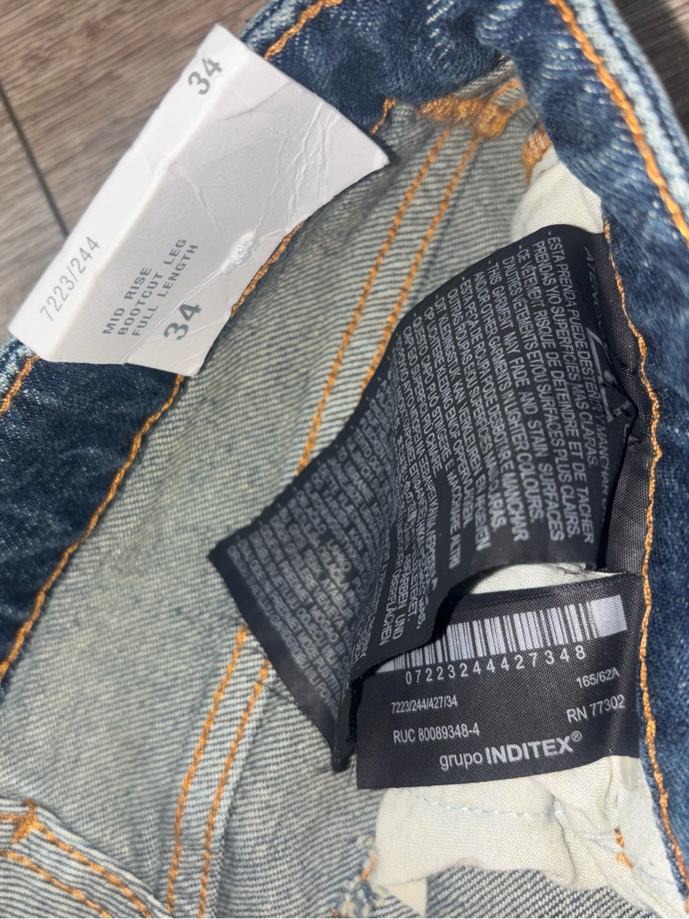 Zara NWT Dark Wash Bootcut Flare Jeans Size 2 - Picture 3 of 5